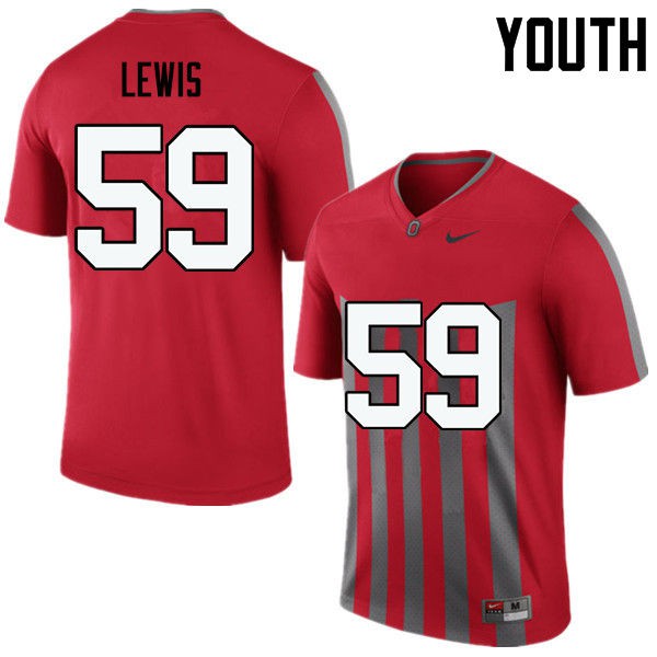 Ohio State Buckeyes #59 Tyquan Lewis Youth Football Jersey Throwback